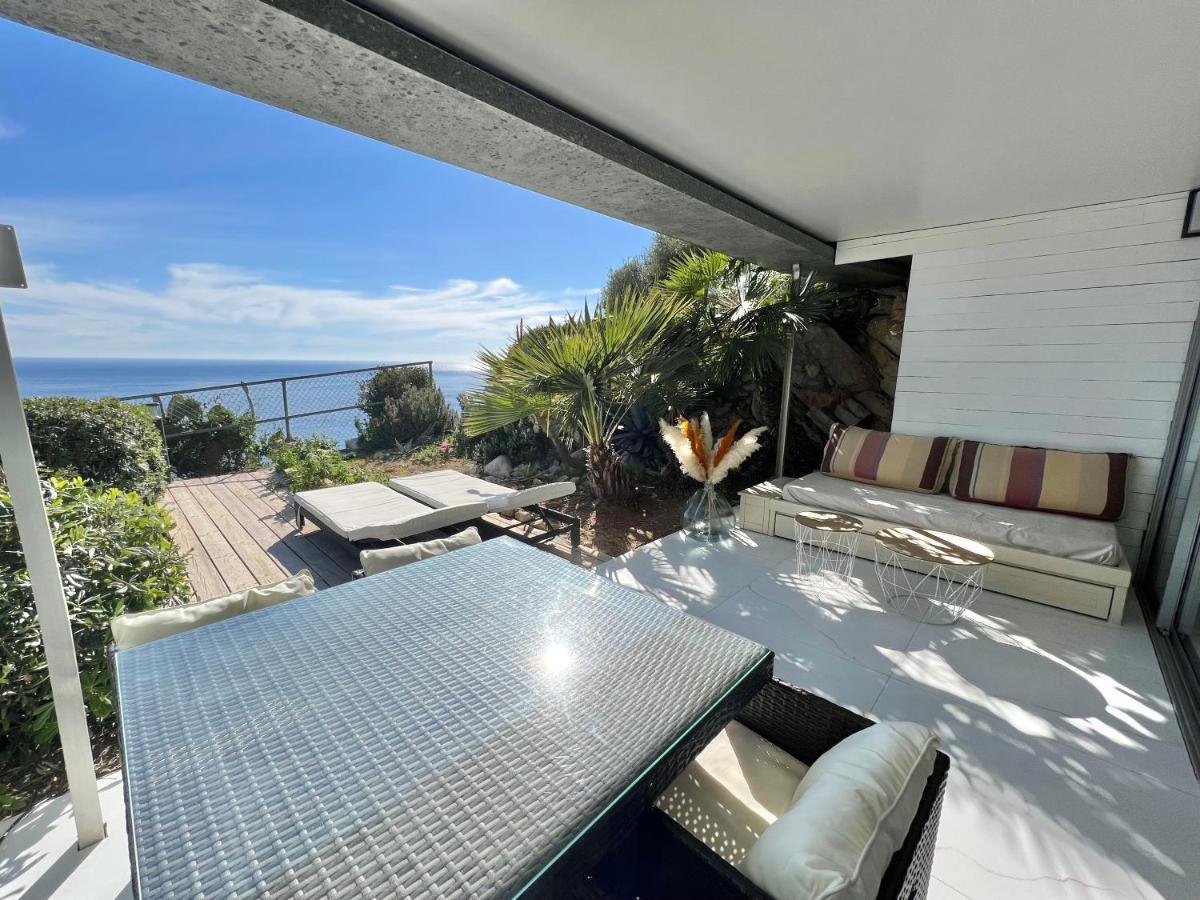 Luxueux Appartement - Vue Mer - Piscine - Free Parking - Monaco Cap-d’Ail Exterior foto
