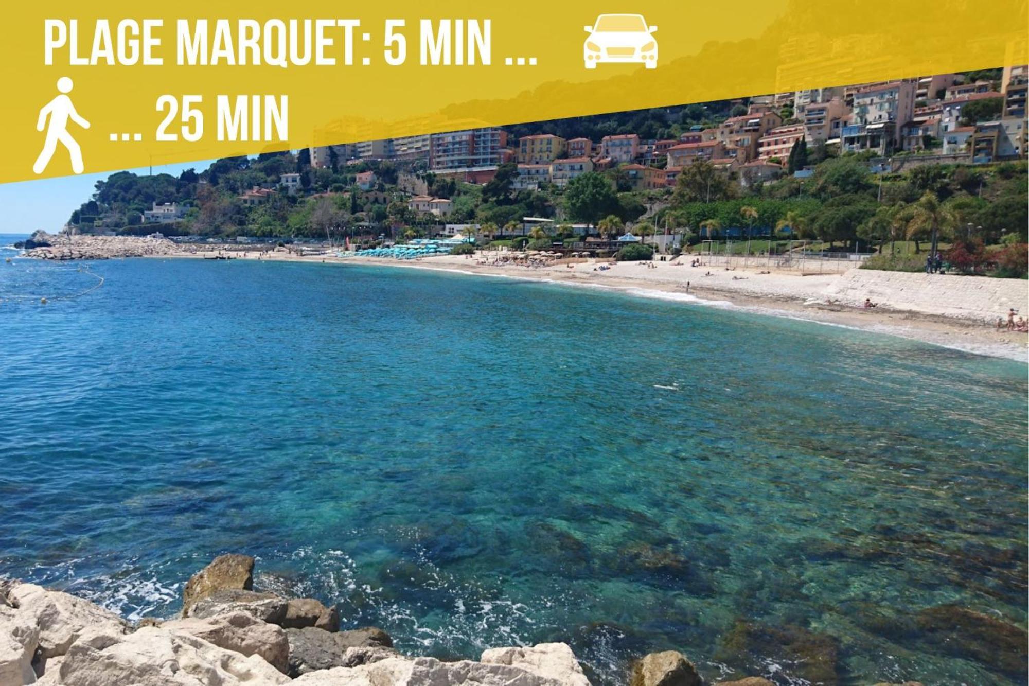 Luxueux Appartement - Vue Mer - Piscine - Free Parking - Monaco Cap-d’Ail Exterior foto